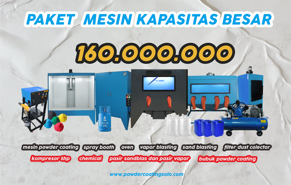 powder coating solo Paket powder coating 160juta - powder coating solo